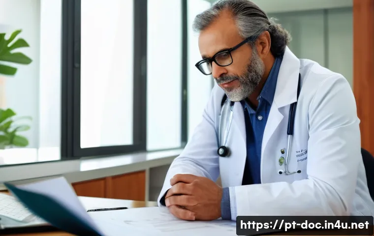의료 소송 예방을 위한 팁 - A modern healthcare professional, wearing a white lab coat and glasses, is sitting at a sleek desk i...