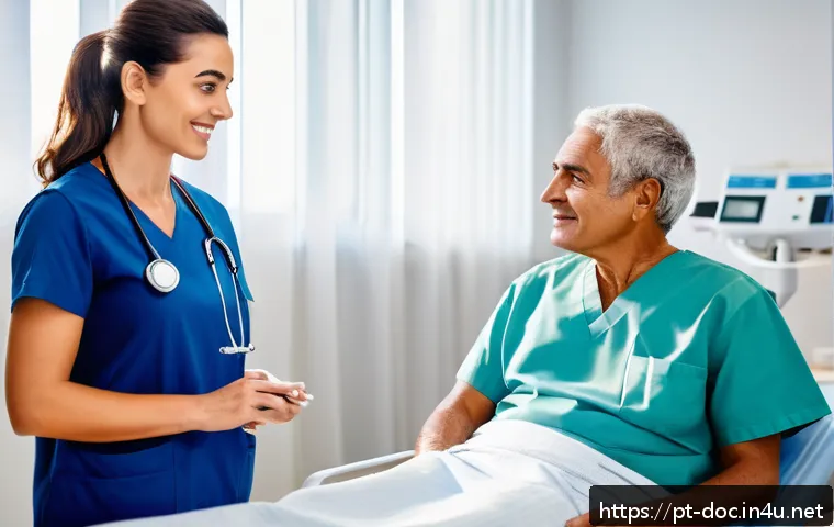 의료 실습 중 겪은 사건과 교훈 - A compassionate healthcare professional attentively listening to a middle-aged Brazilian patient in ...